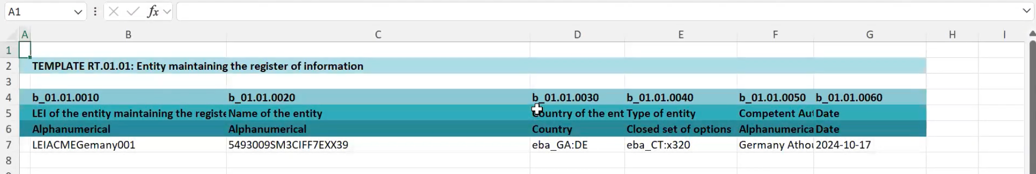 Excel-Blatt.