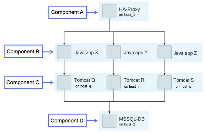 Service instance with four components.