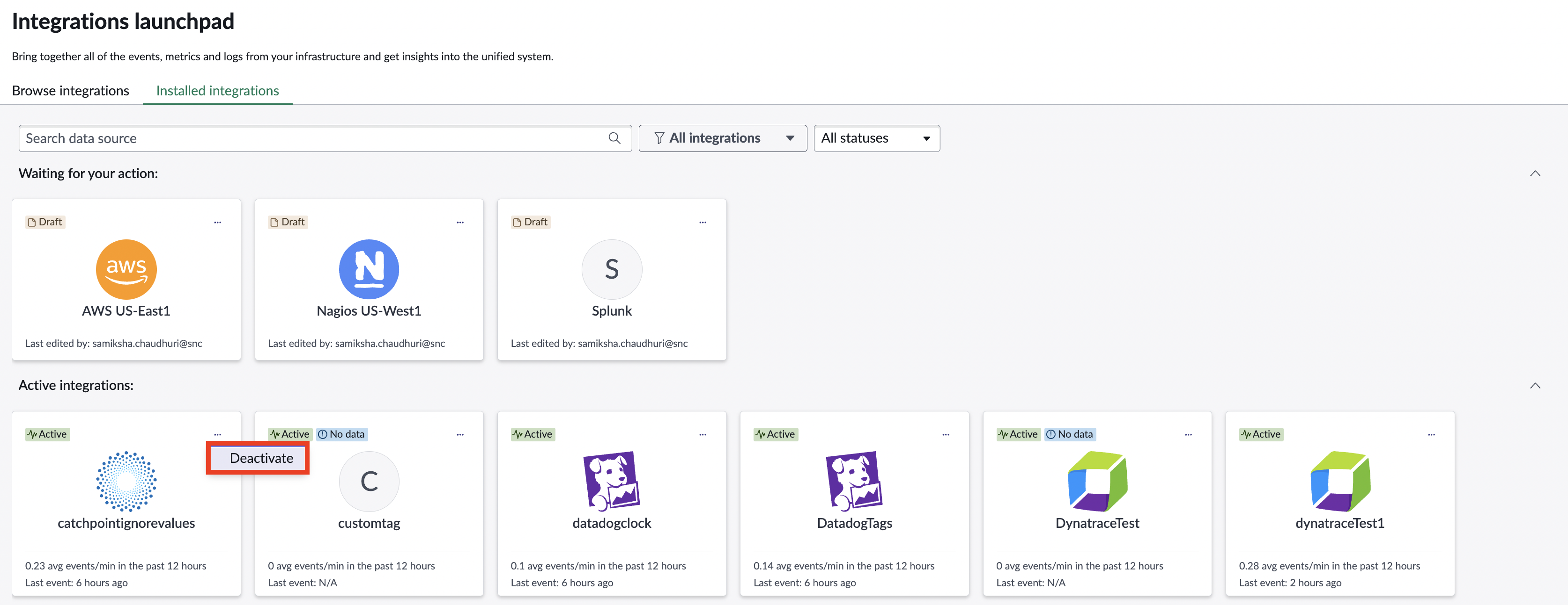 コネクタを非アクティブ化するオプション。