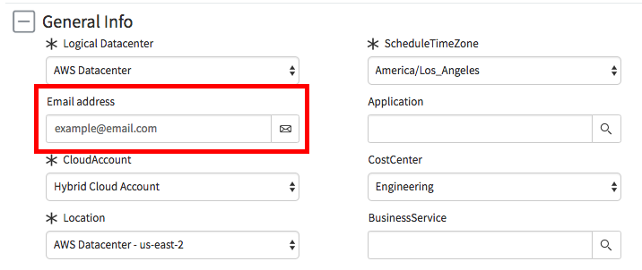 Email address field
