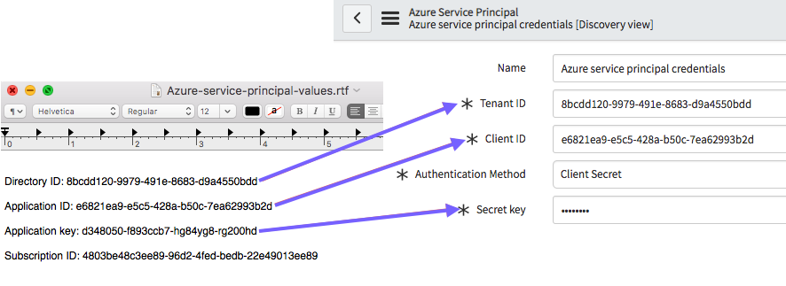 Azure credentials