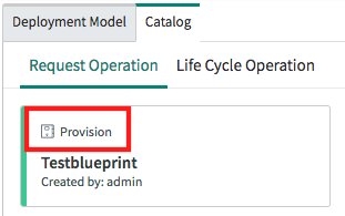 Provision operation
