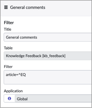 Resource filters general comments.