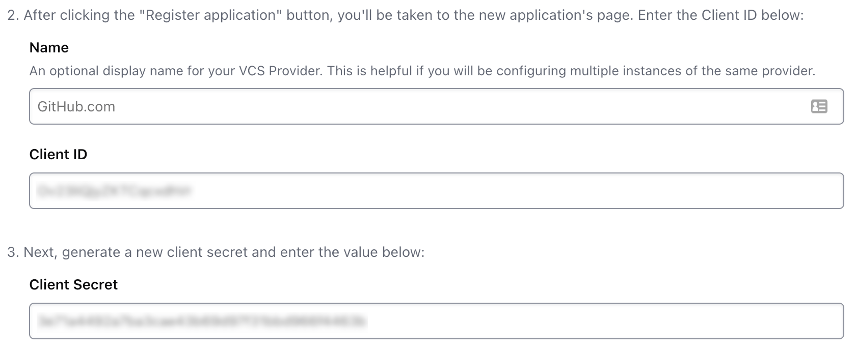 Terraform VCS provider page