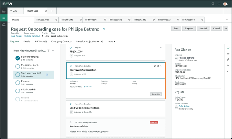 HR-Agent WS – Karte „Verify Work Authorization” (Arbeitserlaubnis prüfen)