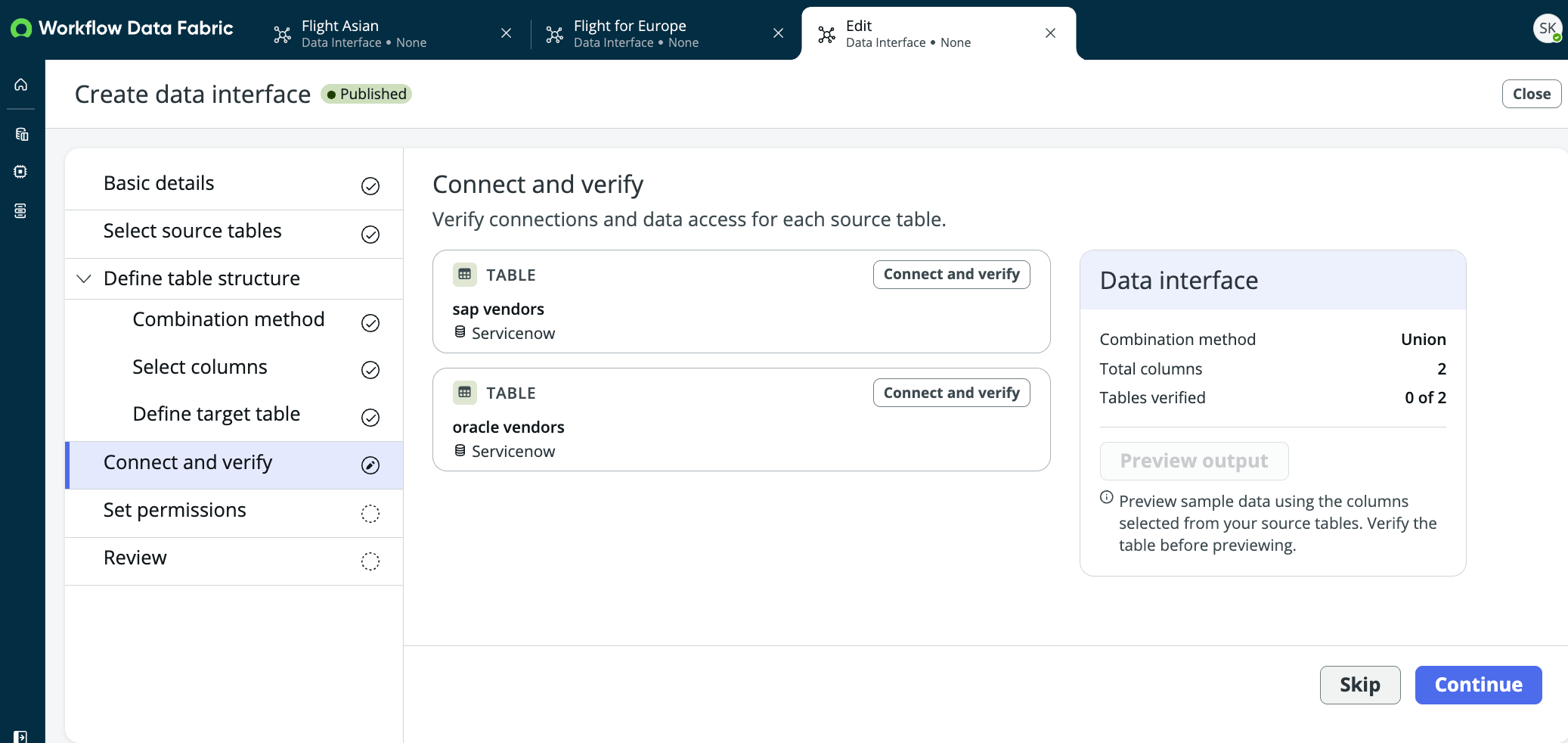 Connect and verify