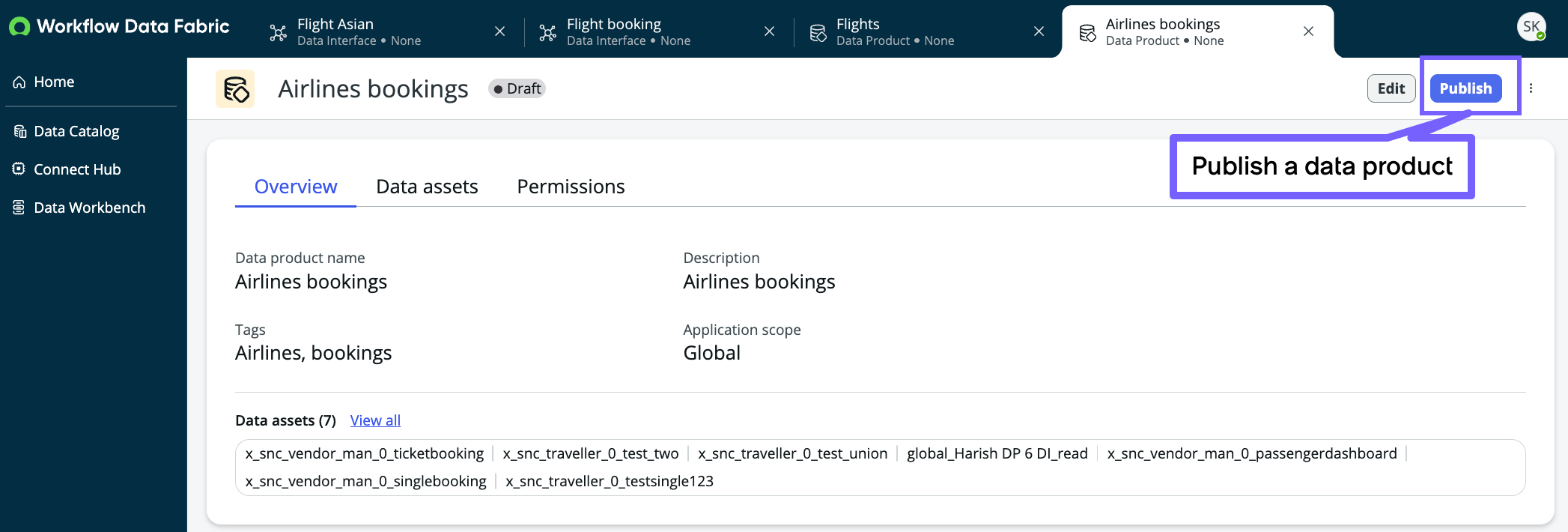 Publish a data product