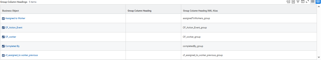 Select the business objects.