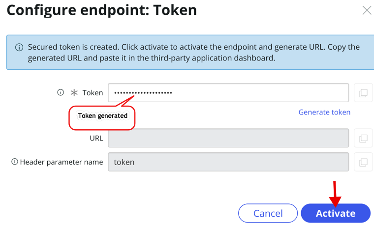 Endpoint Activate button.