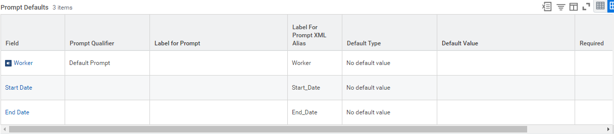 Select the value of prompts in the Prompt Default section.
