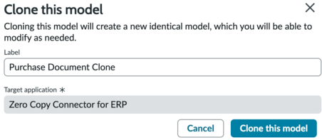 Clone this model modal.