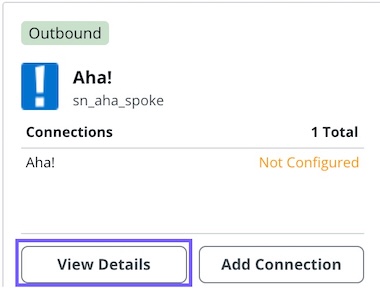 Connection for the Aha! spoke