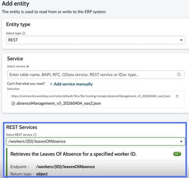 Add entity form with all fields, including endpoint filled in.