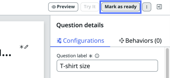 Mark your app as ready
