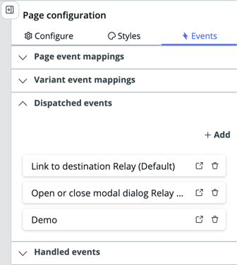 Event handler added to dispatched events.