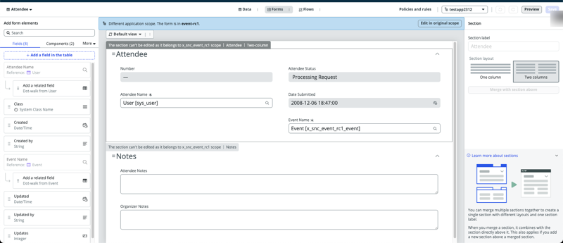 Forms tab.