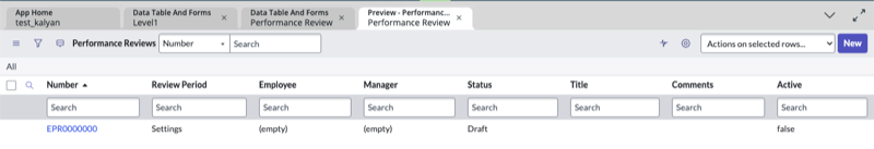 Example table preview.