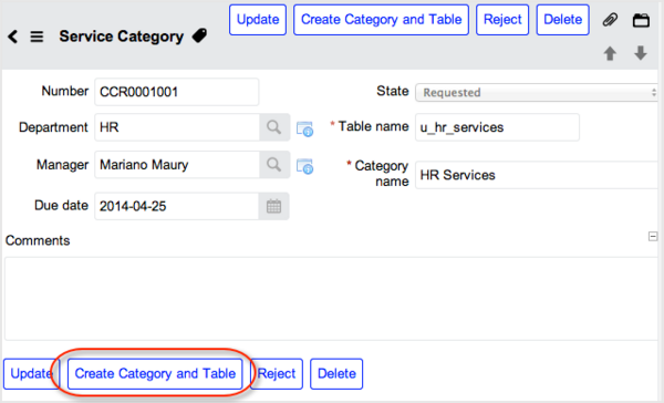 Service Creator Approve Category