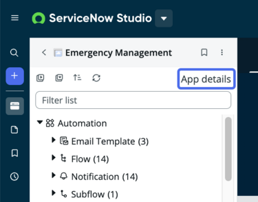 Open the app in a new integrated tab by selecting App details.