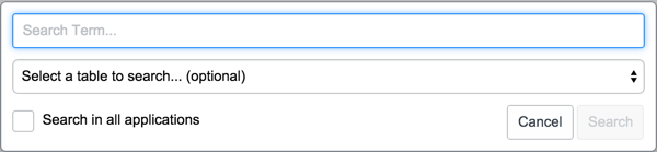 Search term dialog