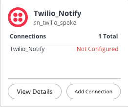 Twilio 알림에 대한 연결 템플릿