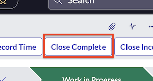 close complete button