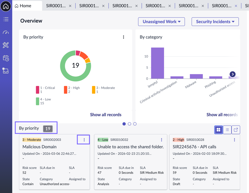 Card view and Reassign