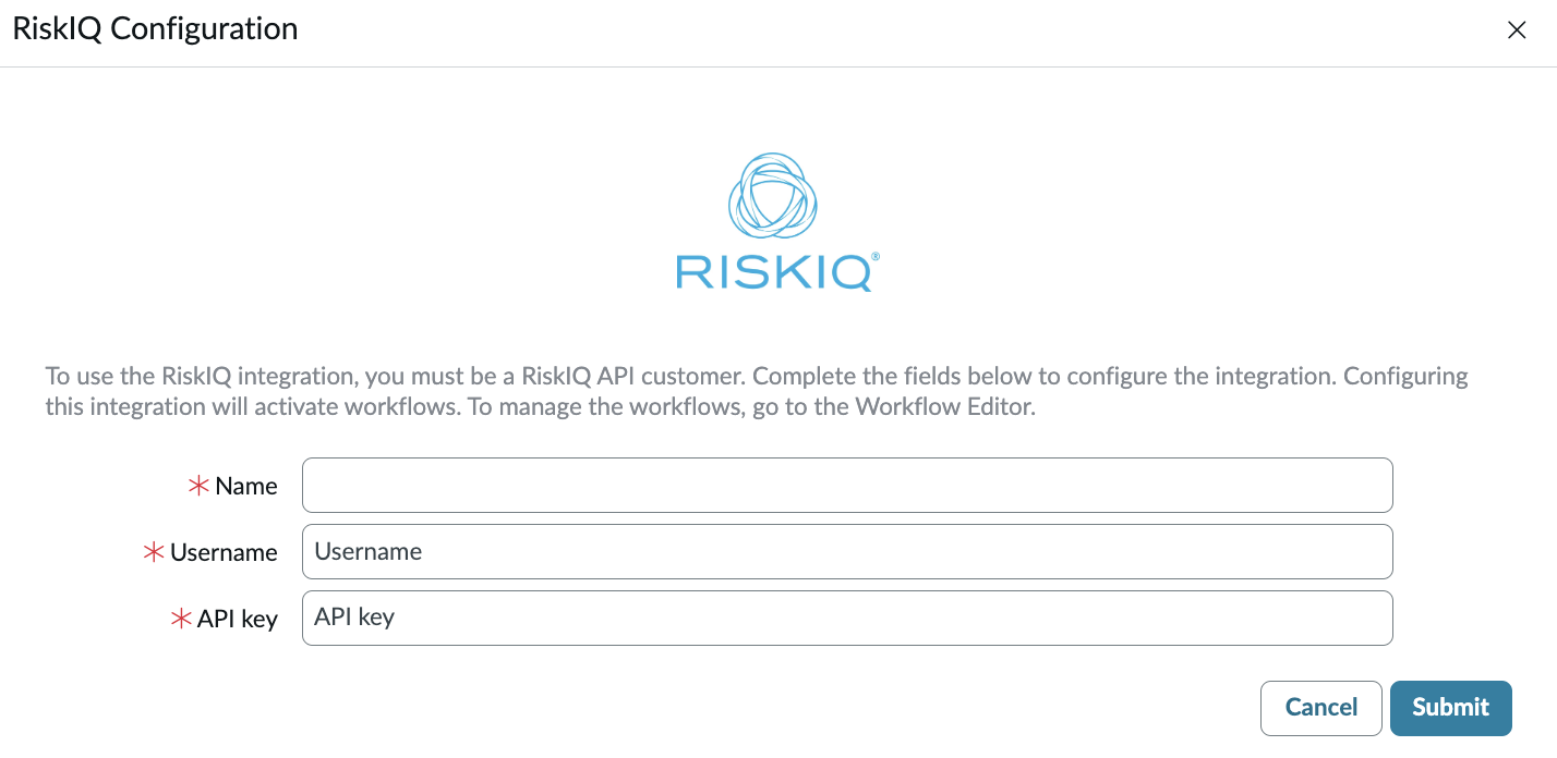 Task: Enter the Username and API key.