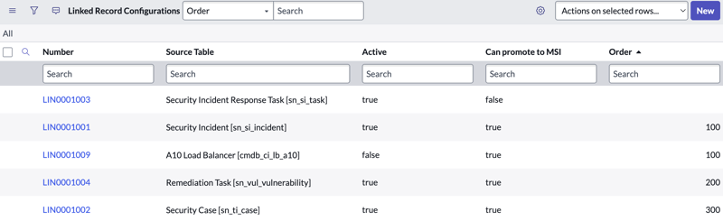 Linked Record configuration
