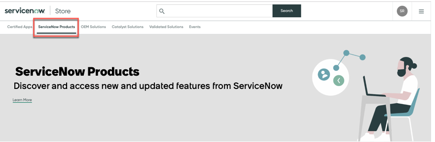 Install store ServiceNow page for ML.
