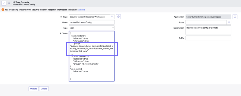 related list newly created view
