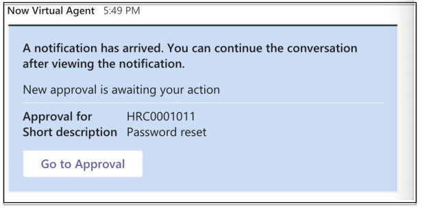 Non-actionable notification