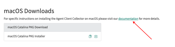 ACC agent installation documentation example.