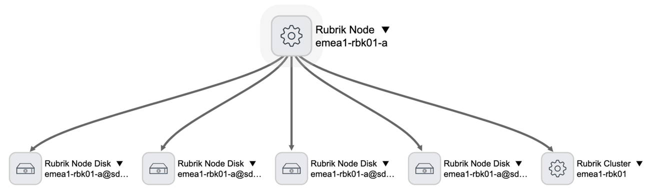 Rubrik node dependency view