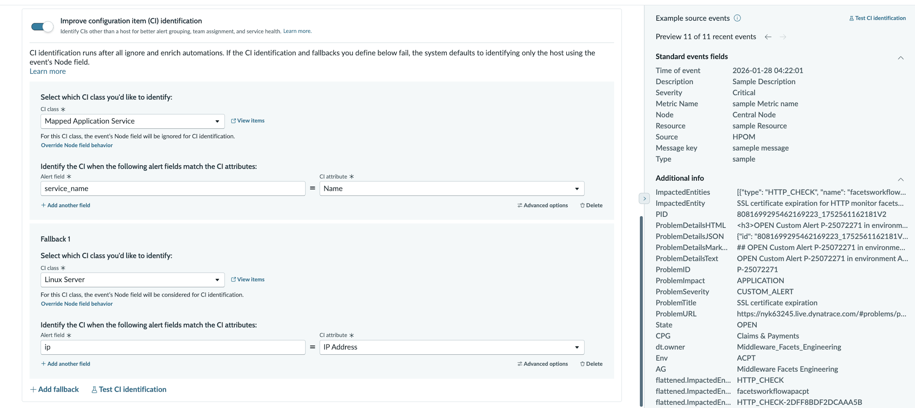 Improve configuration item (CI) identification section