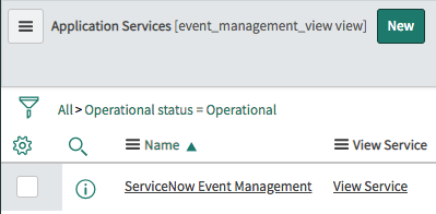 Event Management health — application service