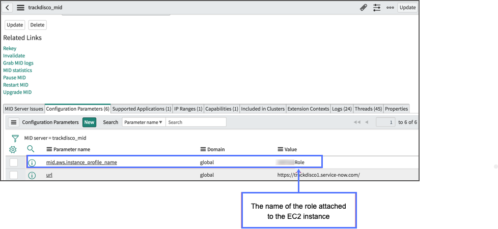 MID Server configuration parameter for IAM roles