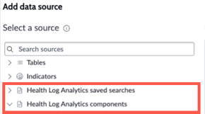 Select a data source.