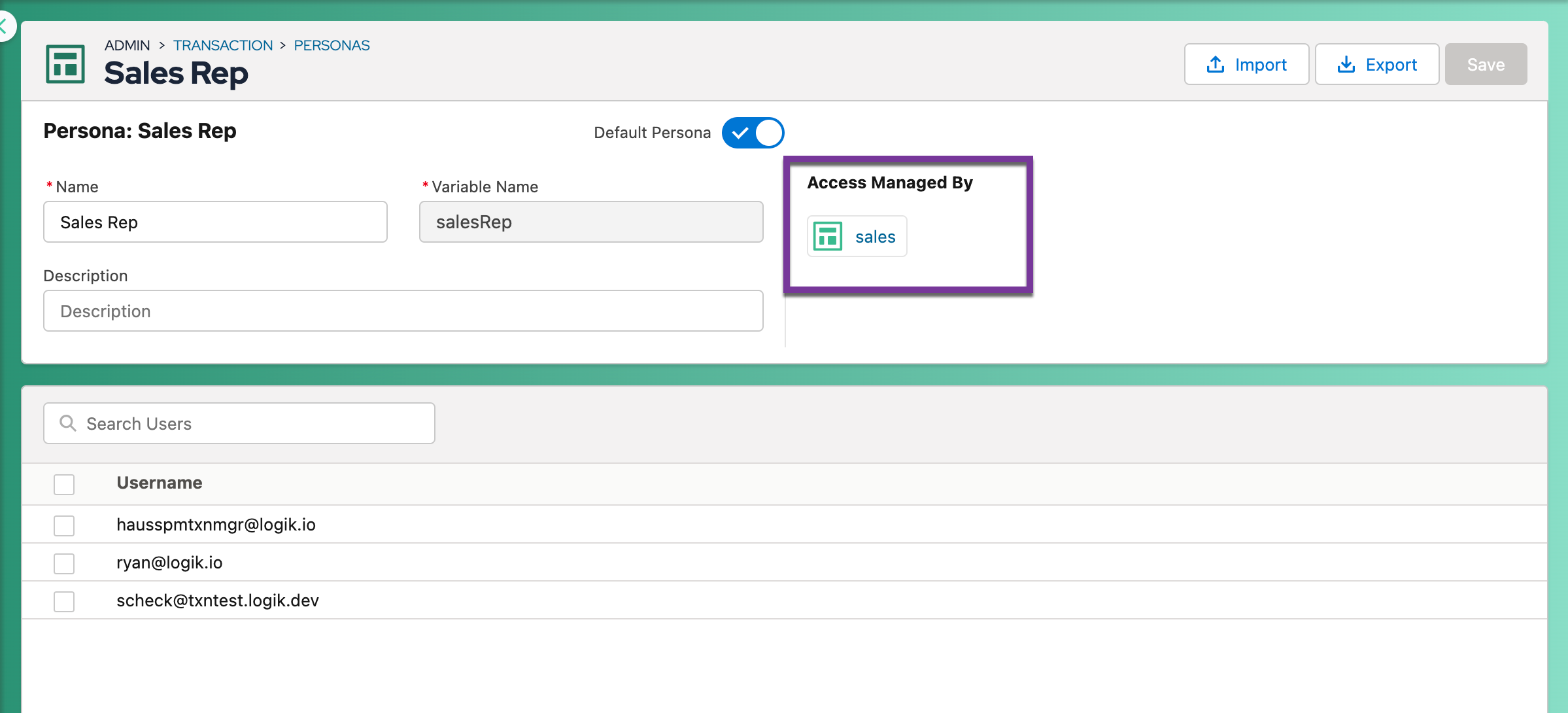 ペルソナ画面