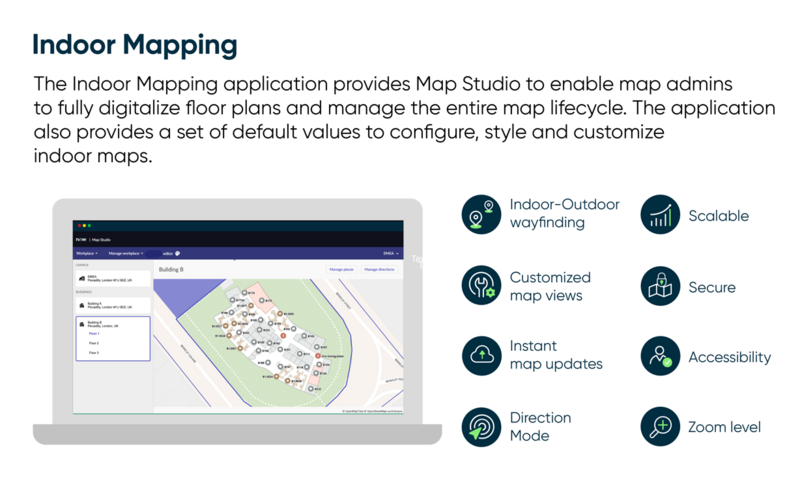 インドアマッピングの Map Studio インターフェイスを示す図