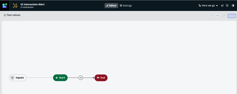 UI interaction editor.