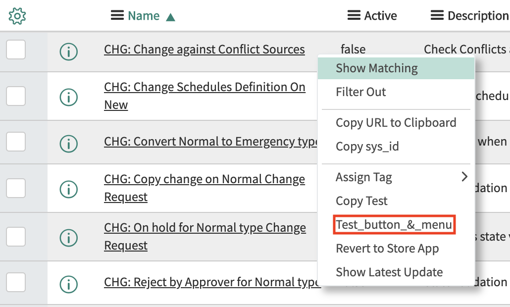 Image showing the UI action in the context menu