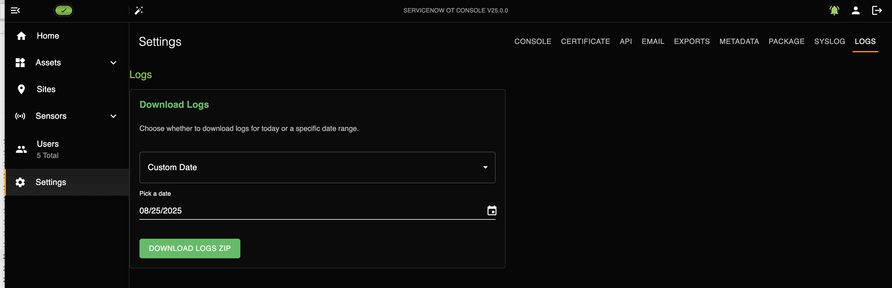 Custom date
