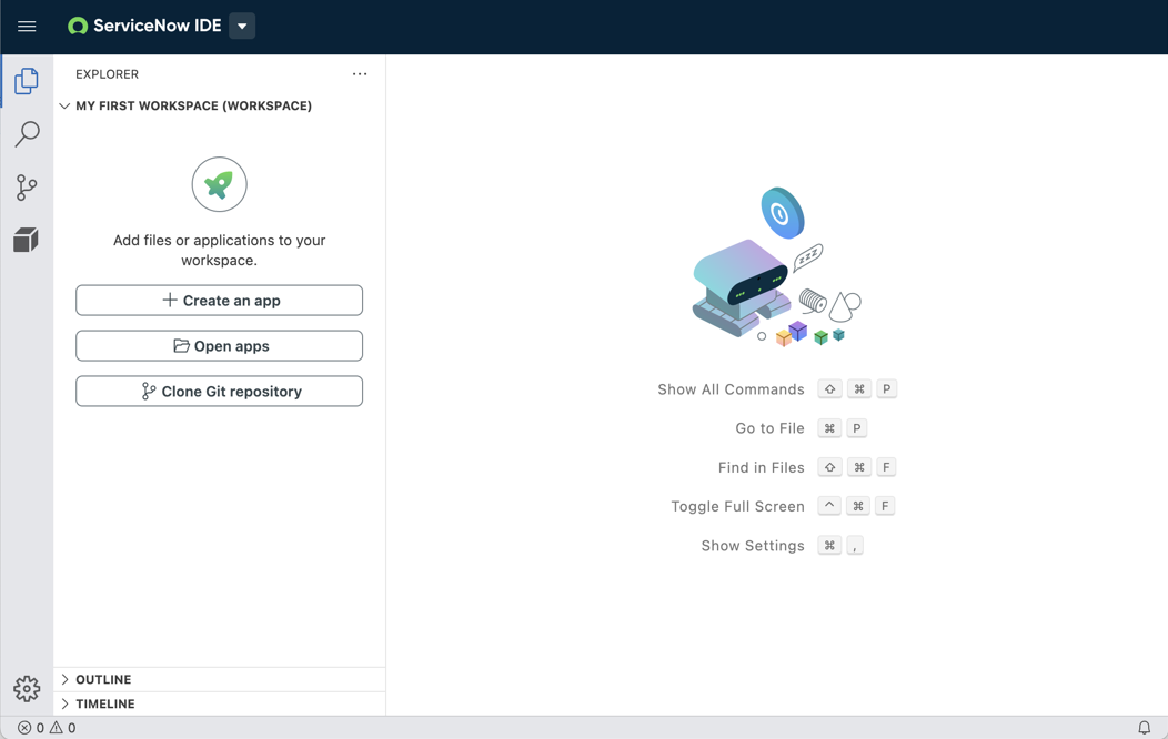 A workspace on the homepage.