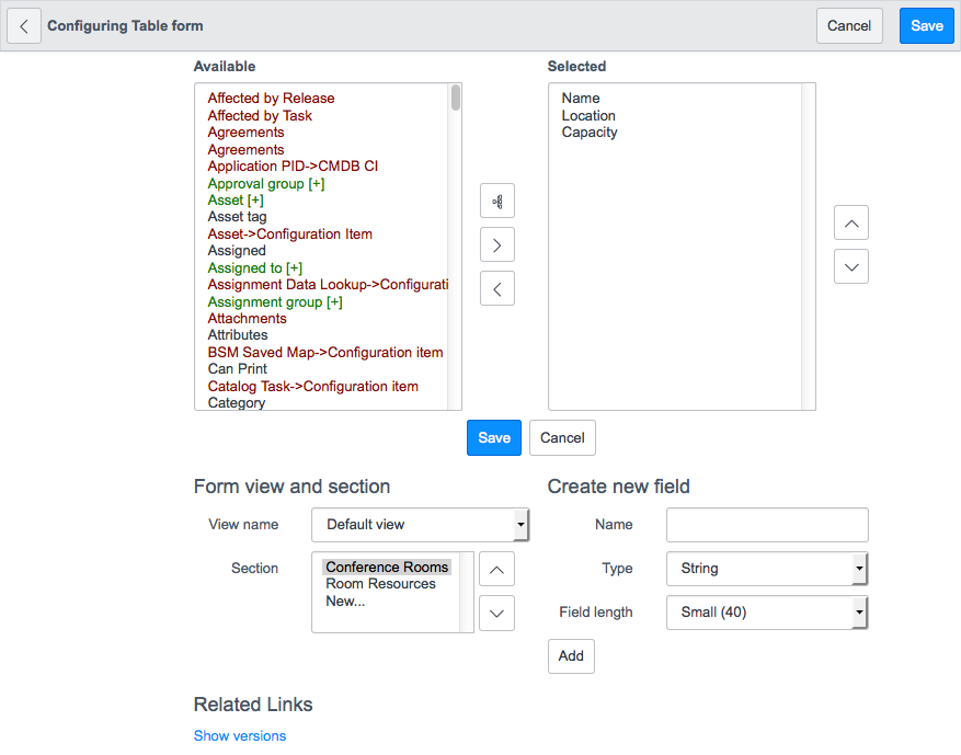 Visual indicators of editable sections.