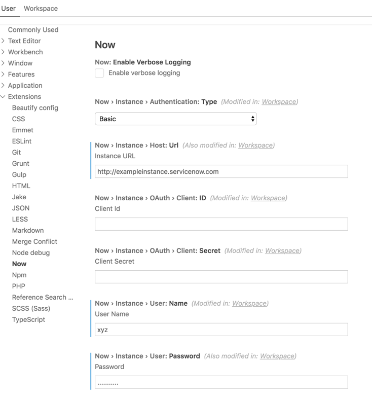 Navigation to clear credentials
