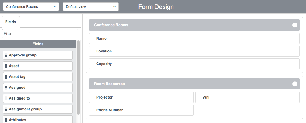 Some form sections are not editable.