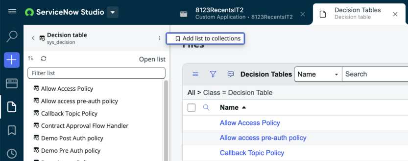 Bookmark a list by adding it to the Bookmark collection.