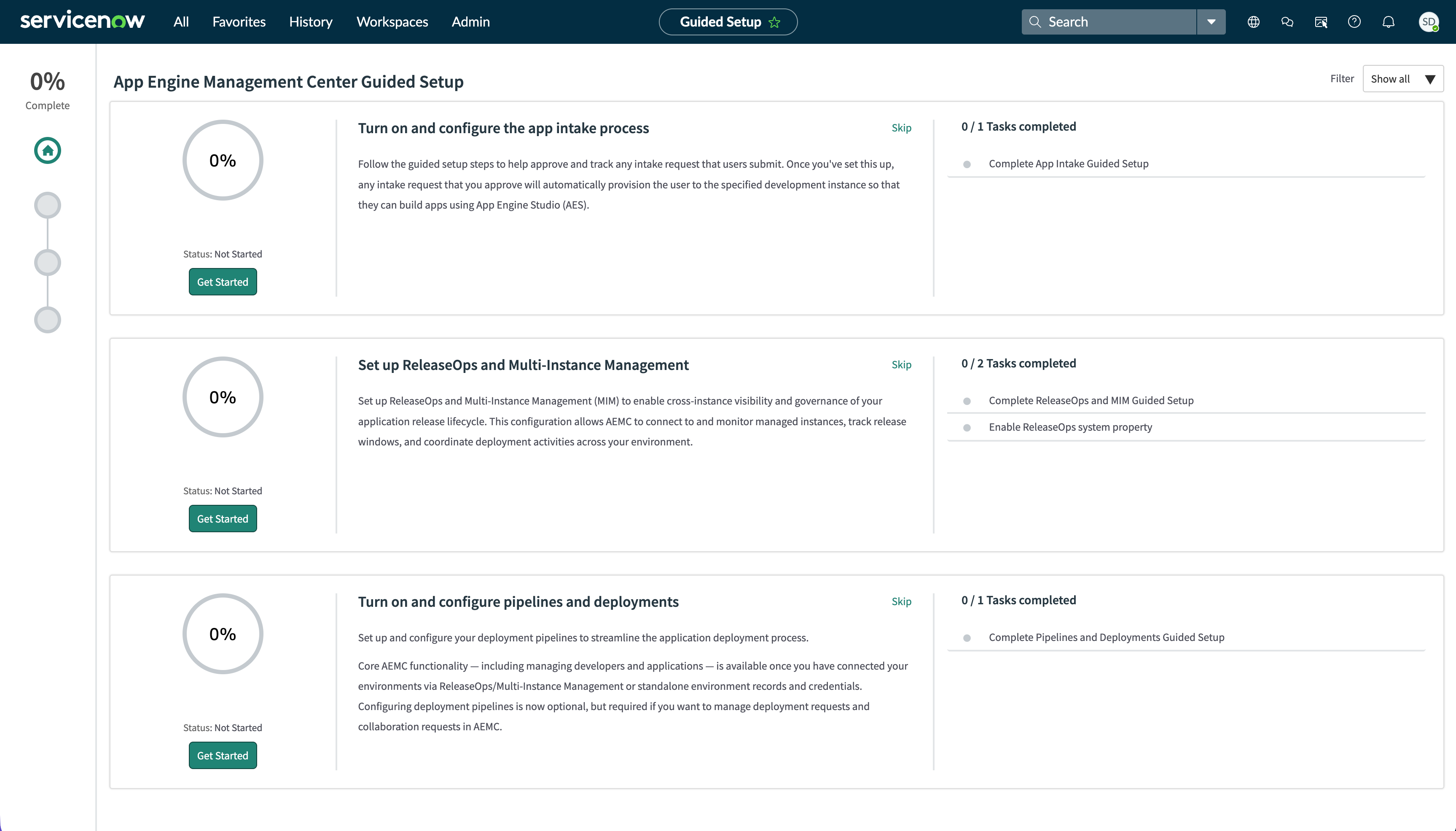 AEMC Guided Setup category page