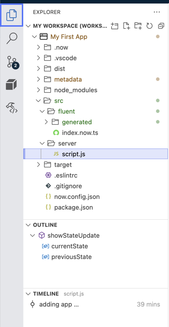 File Explorer view